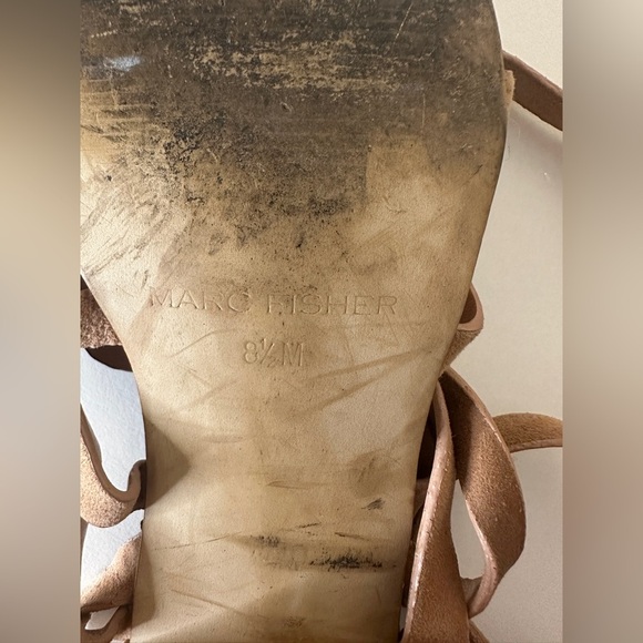 Marc Fisher Phoebe Suede Ankle Lace Up Sandal 8.5 - Picture 2 of 7